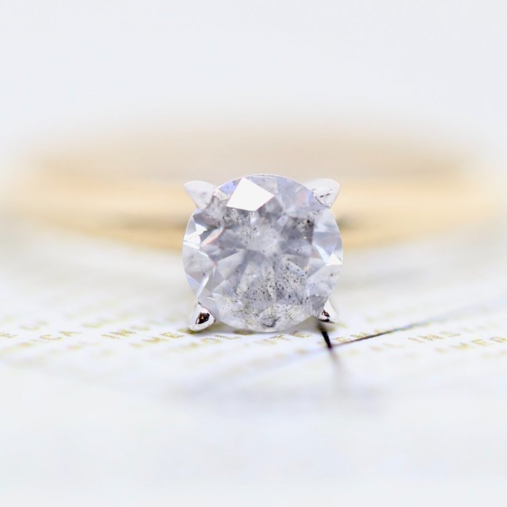 GIA Yellow Gold 0.73 Carat Diamond Engagement Ring - Picture 4 of 7